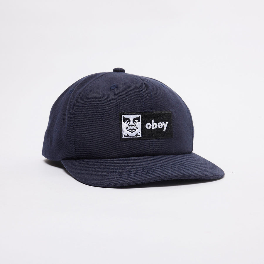 OBEY CASE 6 PANEL CLASSIC SNAPBACK NAVY