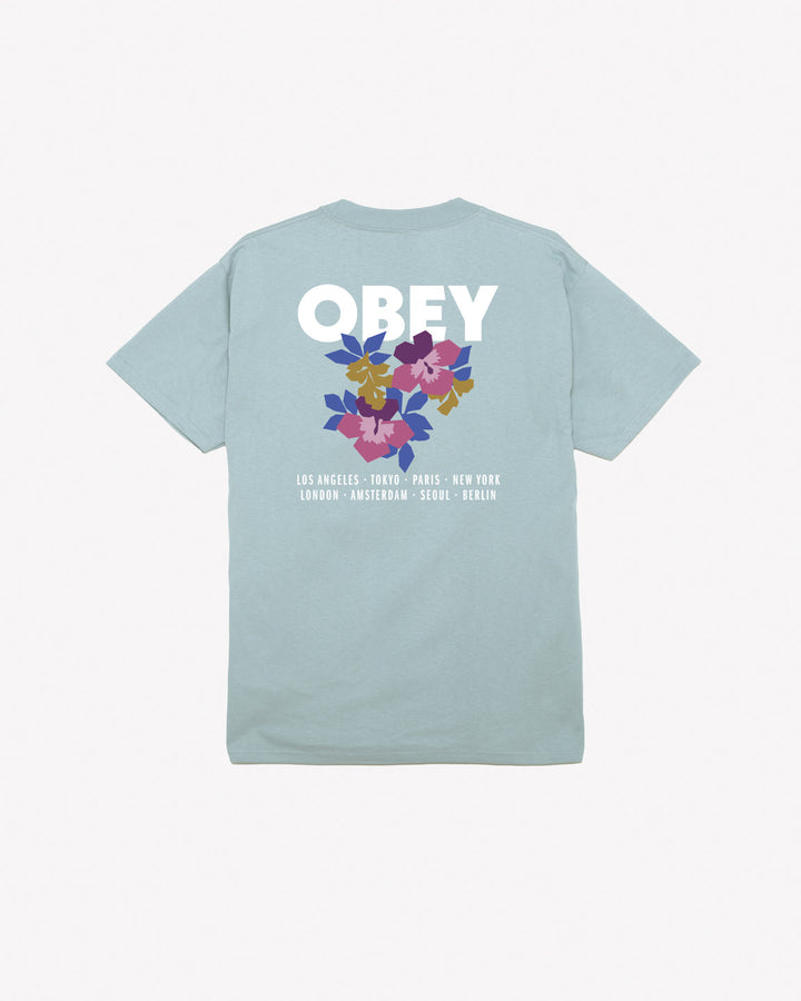 OBEY FLORAL GARDEN - CLASSIC TEES GOOD GREY