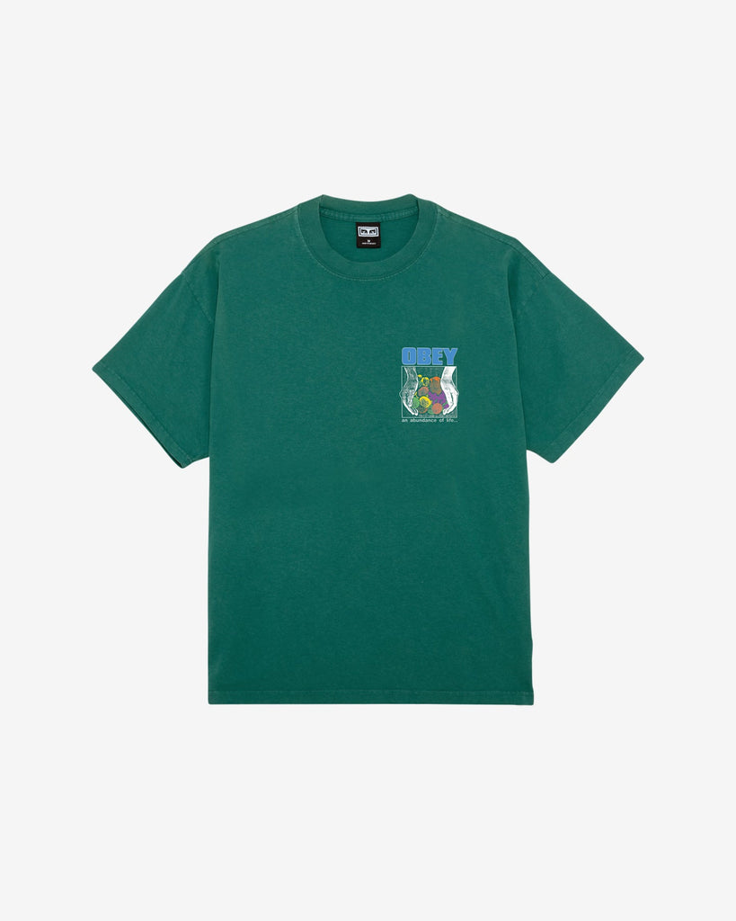 OBEY AN ABUNDANCE OF LIFE - HEAVYWEIGHT CLASSIC BOX TEES ADVENTURE GREEN | OBEY Clothing